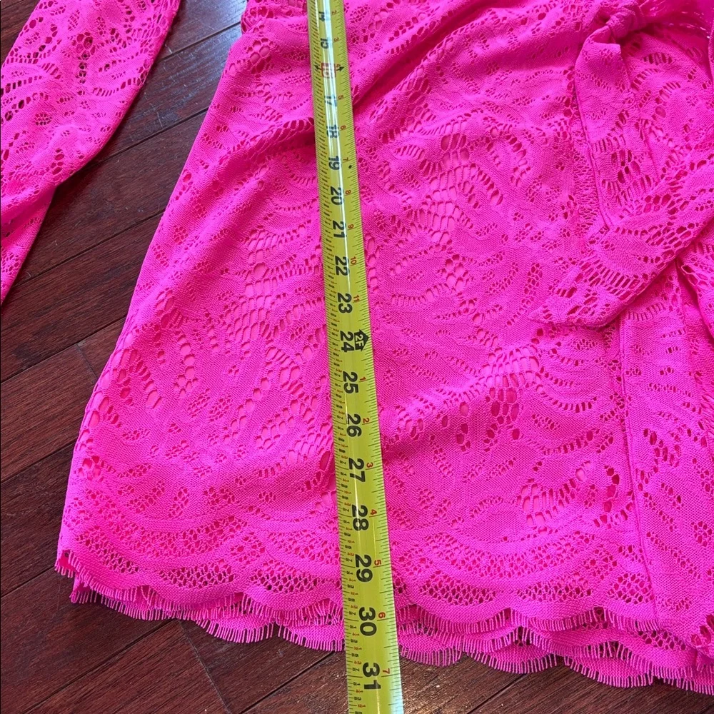 Lilly Pulitzer lace Tiki Wrap Romper In Pink size small dress shorts 1-pc - Picture 8 of 10